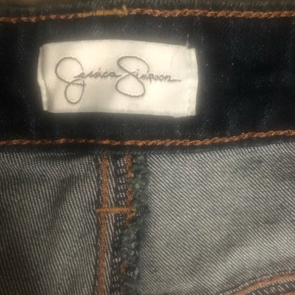 Jessica Simpson High Rise Ankle Jeans Medium Blue Denim Skinny Straight NEW - Picture 7 of 11